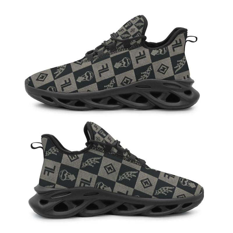 Running Gear Shoes - Dames Heren Hardloopschoenen Sportschoenen, Schaakbordpatroon, Stijlvol