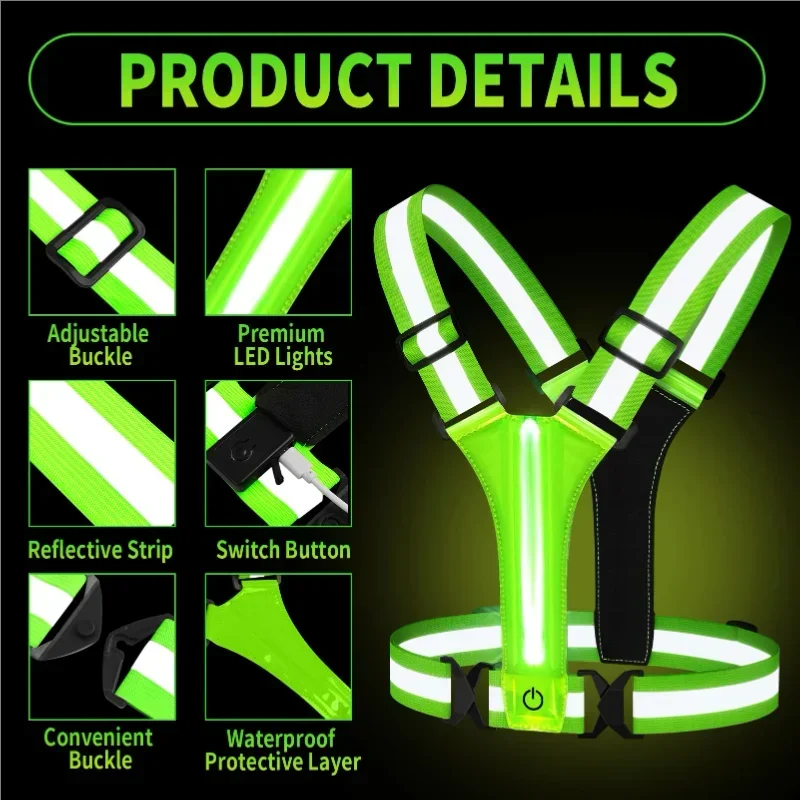 LED reflecterend hardloopvest, - Running Gear Night recensie en prijs